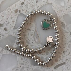 Authentic Tiffany & Co. Sterling Silver Bead Bracelet